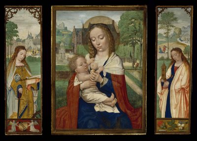 Virgin and Child; Saints Catherine and Barbara by Simon Bening